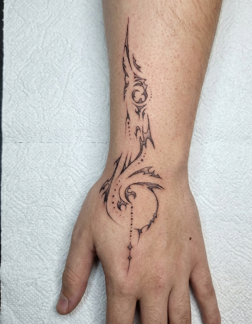 Ejemplo de tatuaje cyber sigilismo