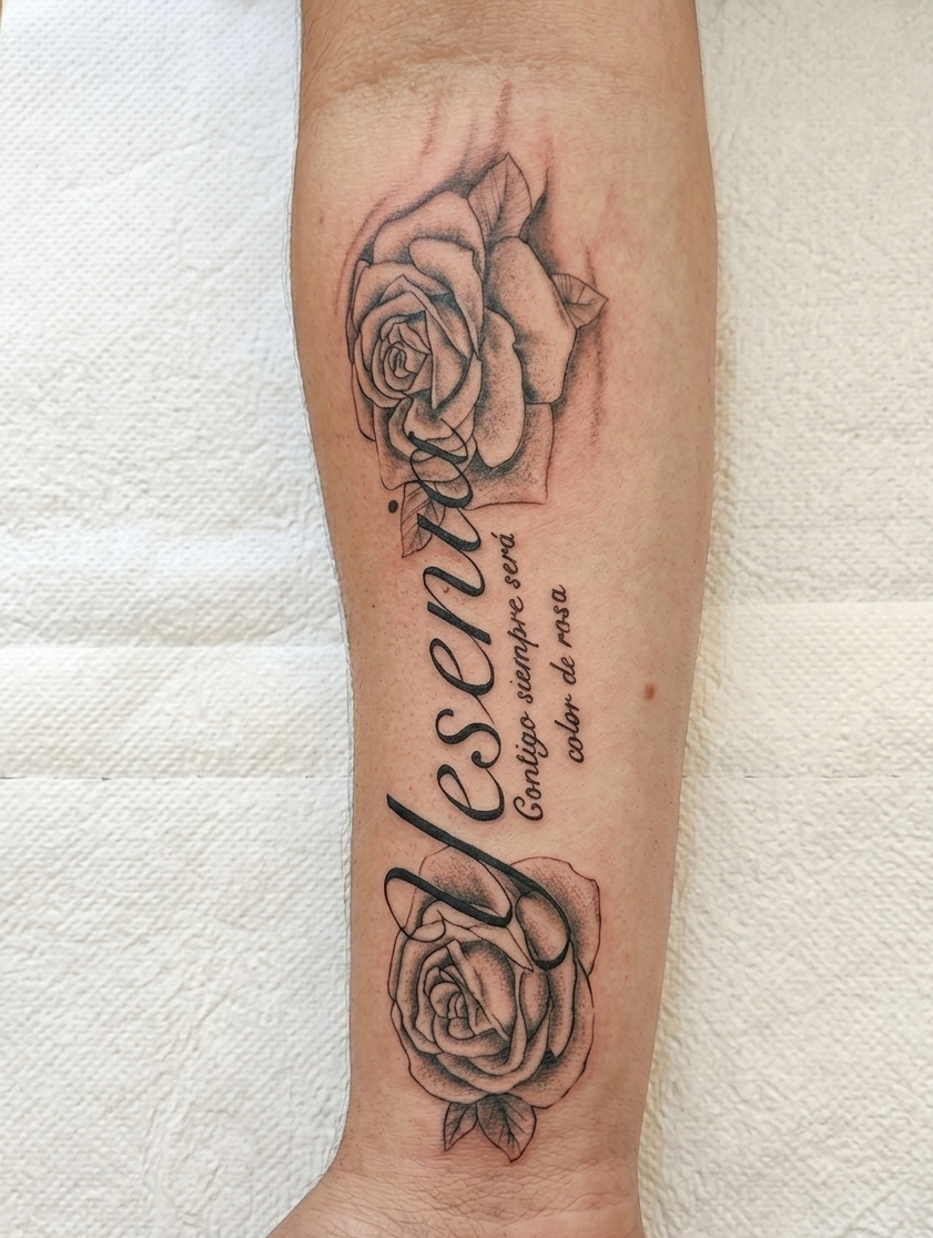 Ejemplo de tatuaje lettering